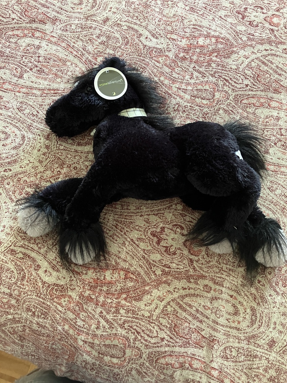 Animal Adventure Plush Black Horse Large